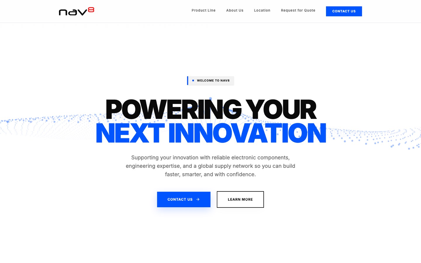 Nav8 — website designed and built by Solvex